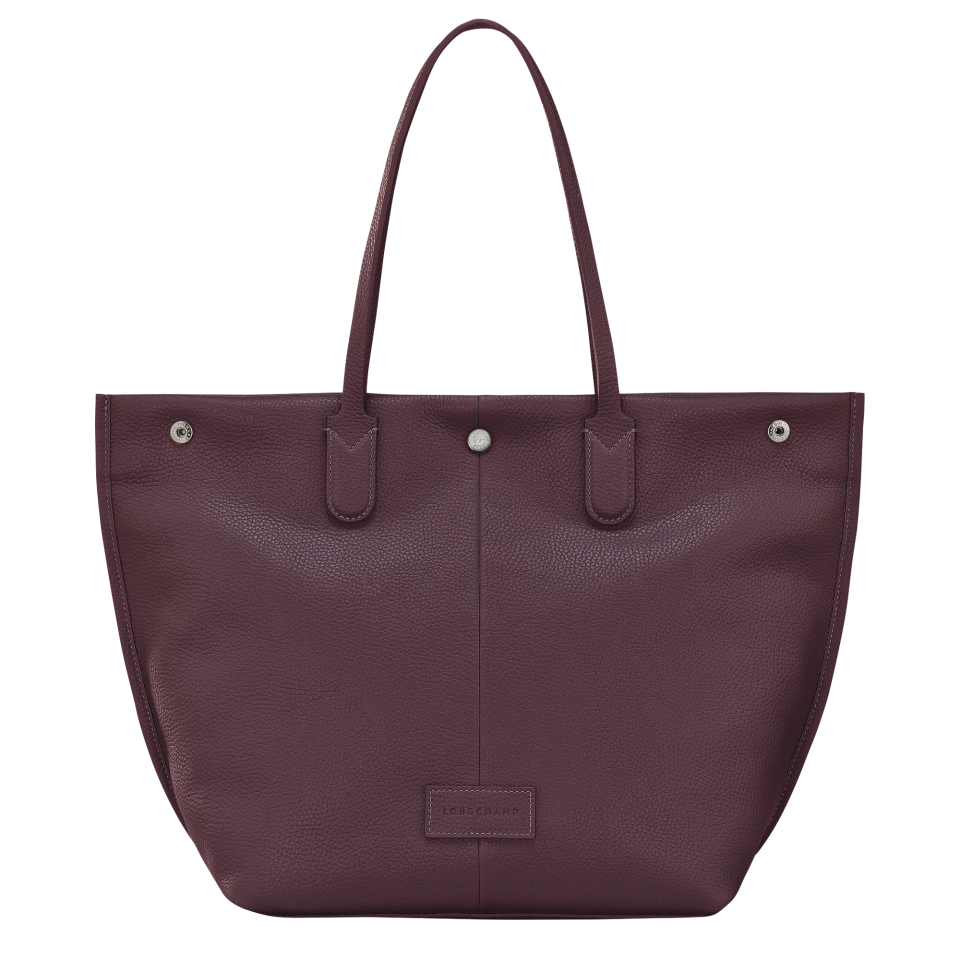 Essential L Tote bag Eggplant - Leather