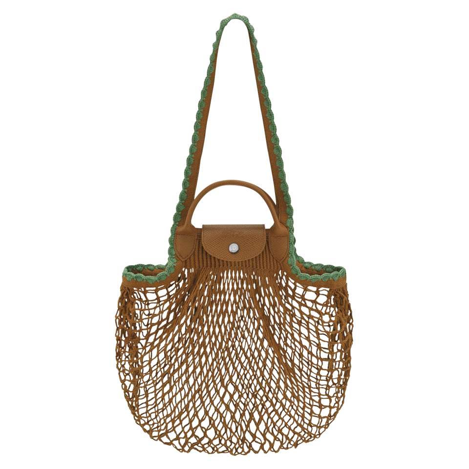 Le Pliage Collection L Mesh bag Tobacco - Canvas