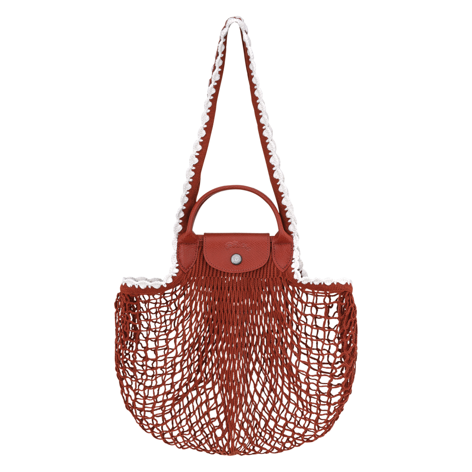 Le Pliage Collection L Mesh bag Terracotta - Canvas