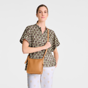 Le Foulonné S Crossbody bag Walnut – Leather