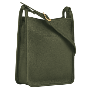 Le Foulonné S Crossbody bag Khaki – Leather