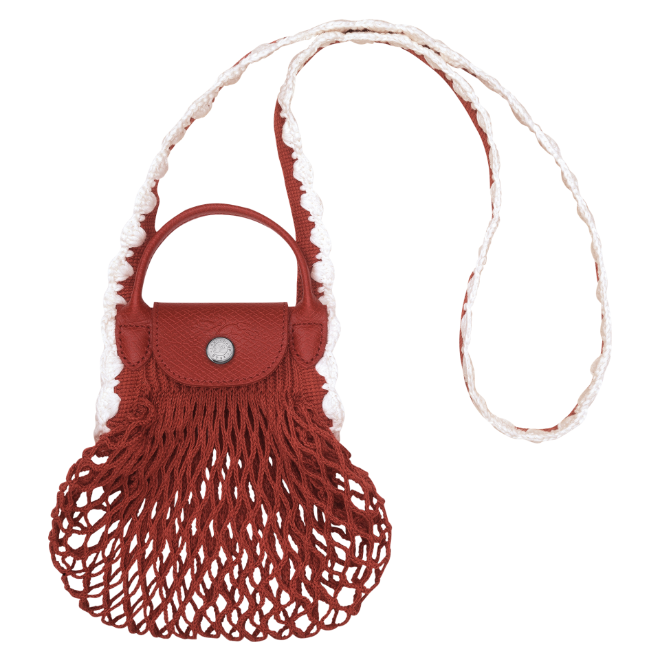 Le Pliage Collection XS Mesh bag Terracotta - Canvas