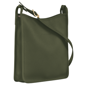 Le Foulonné M Crossbody bag Khaki – Leather