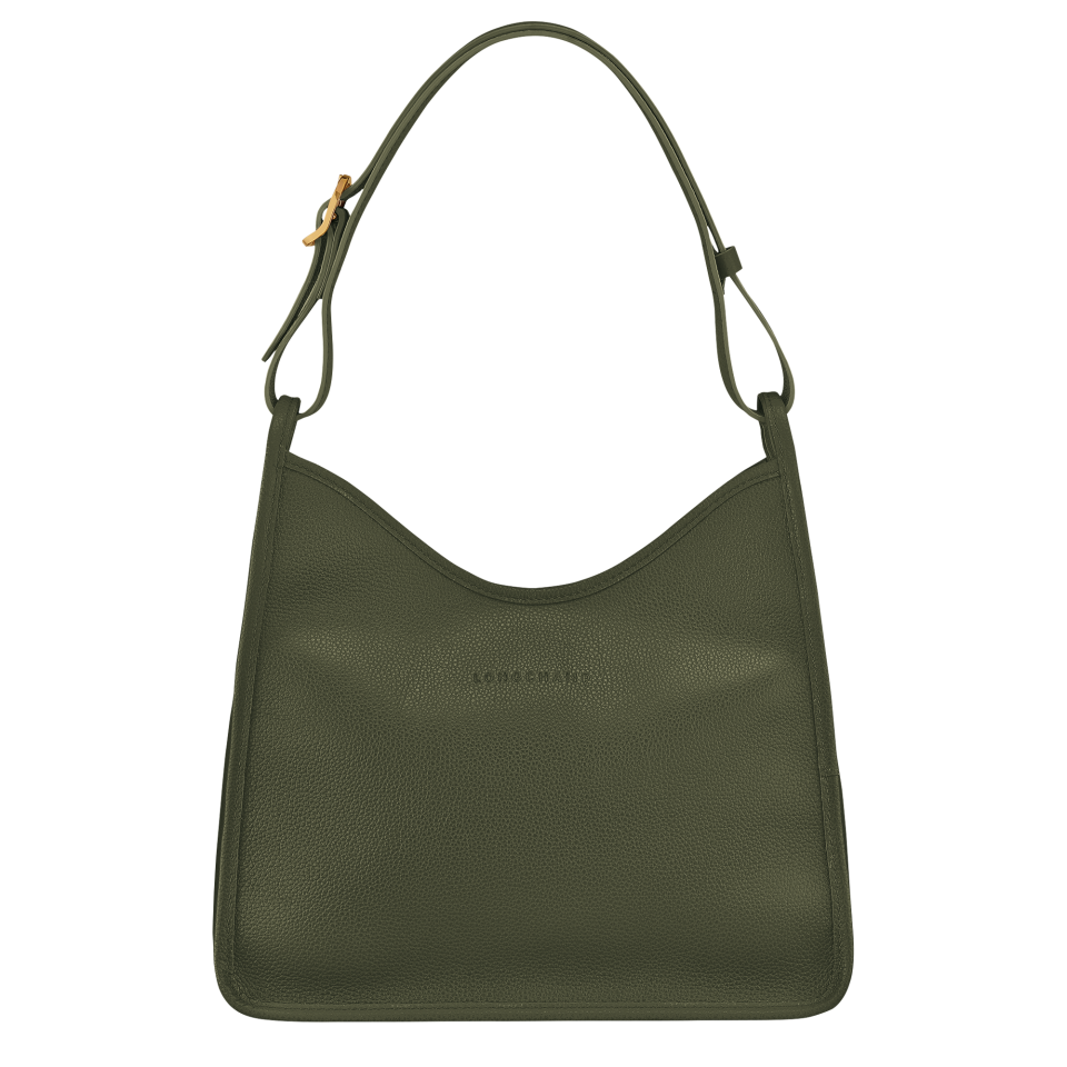 Le Foulonné M Hobo bag Khaki - Leather