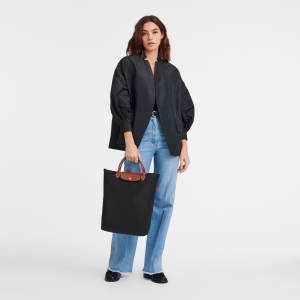 Le Pliage Original M Tote bag Black – Canvas