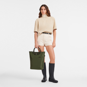 Le Pliage Green M Tote bag Forest – Canvas