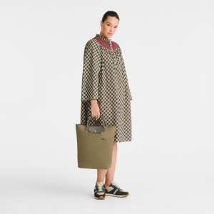 Le Pliage Green M Tote bag Artichoke – Canvas