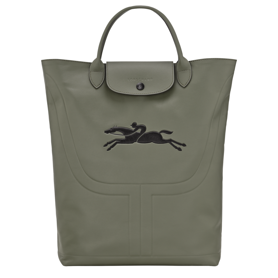 Le Pliage Xtra M Boots bag Khaki - Leather