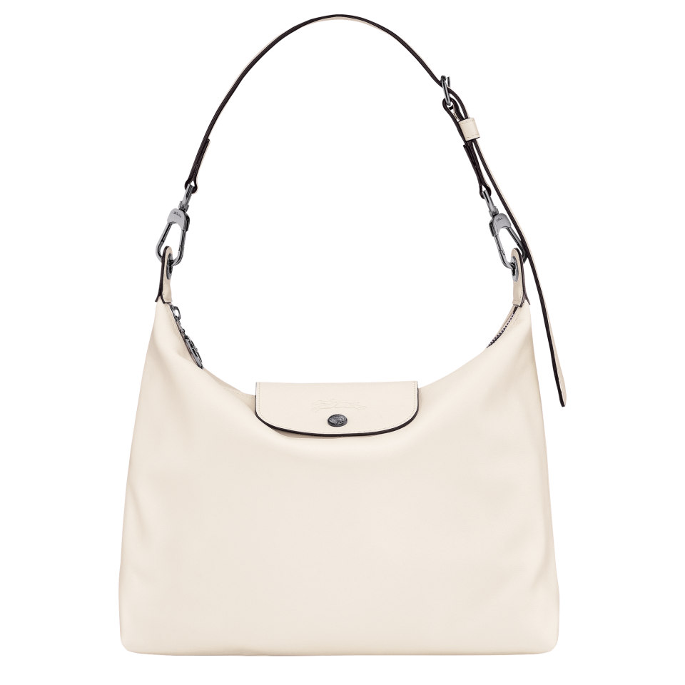 Le Pliage Xtra M Hobo bag Ecru - Leather