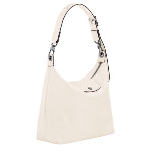 Le Pliage Xtra M Hobo bag Ecru – Leather