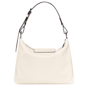 Le Pliage Xtra M Hobo bag Ecru – Leather
