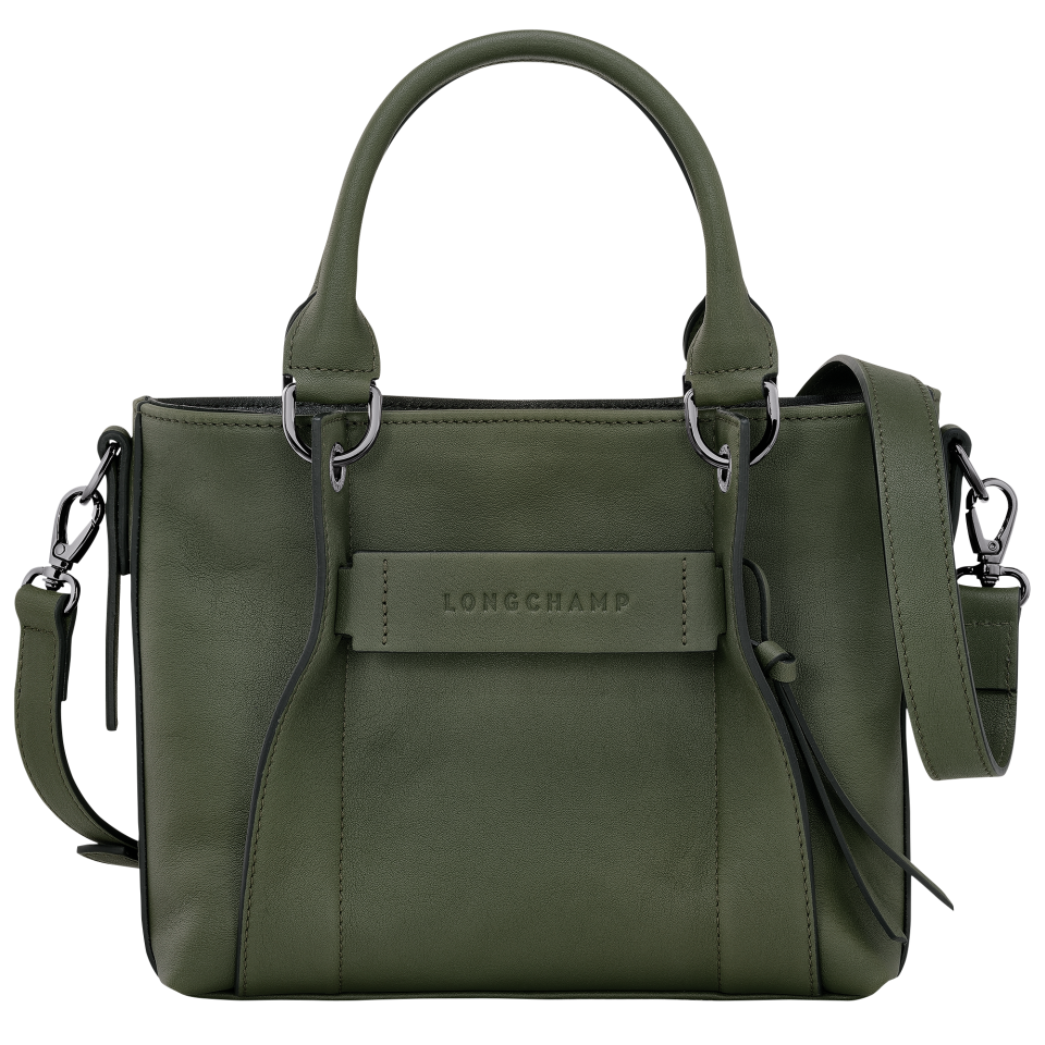 Longchamp 3D S Handbag Khaki - Leather