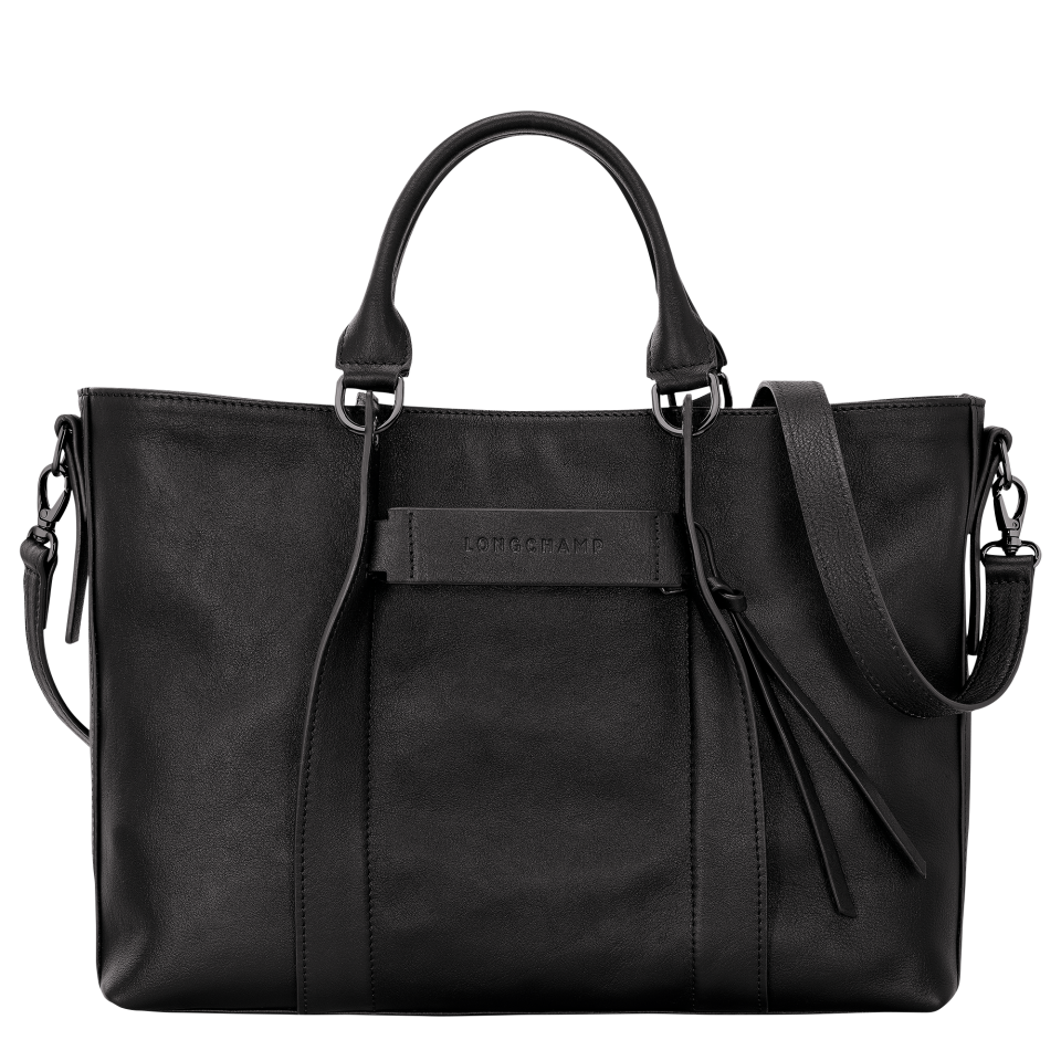 Longchamp 3D L Handbag Black - Leather