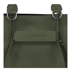 Longchamp 3D L Handbag Khaki – Leather