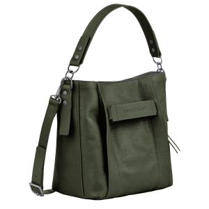 Longchamp 3D S Crossbody bag Khaki – Leather