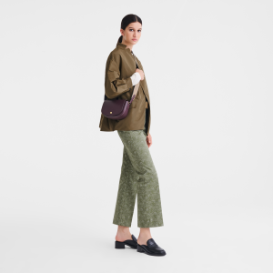 Épure S Crossbody bag Eggplant – Leather