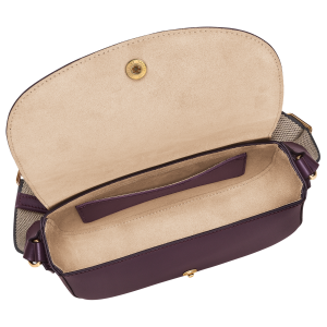 Épure S Crossbody bag Eggplant – Leather