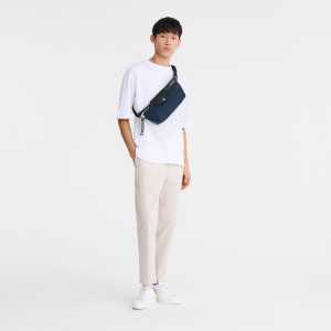 Le Pliage Energy M Belt bag Navy – Canvas