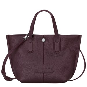 Essential XS Handbag Eggplant – Leather