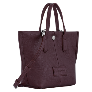 Essential XS Handbag Eggplant – Leather