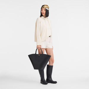 Épure XL Tote bag Black – Leather