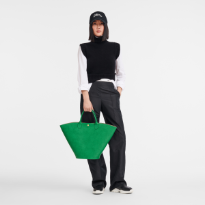 Épure XL Tote bag Green – Leather