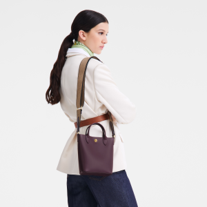 Épure XS Tote bag Eggplant – Leather