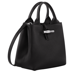 Le Roseau S Handbag Black – Leather
