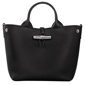 Le Roseau S Handbag Black – Leather