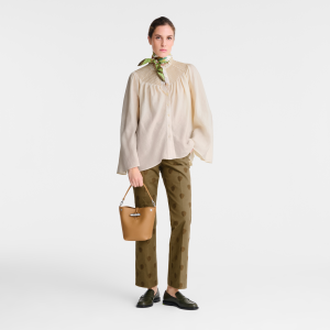Le Roseau XS Bucket bag Walnut – Leather