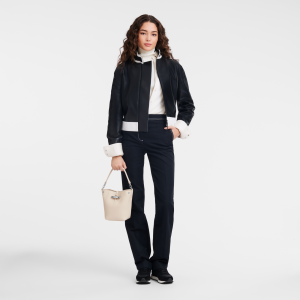Le Roseau XS Bucket bag Paper – Leather