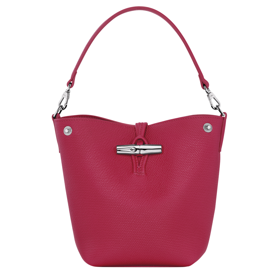 Le Roseau XS Bucket bag Beetroot - Leather