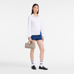 Le Roseau S Handbag Clay – Leather