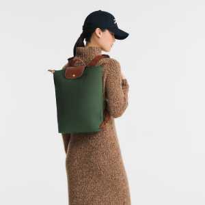 Le Pliage Original M Backpack British Green – Canvas