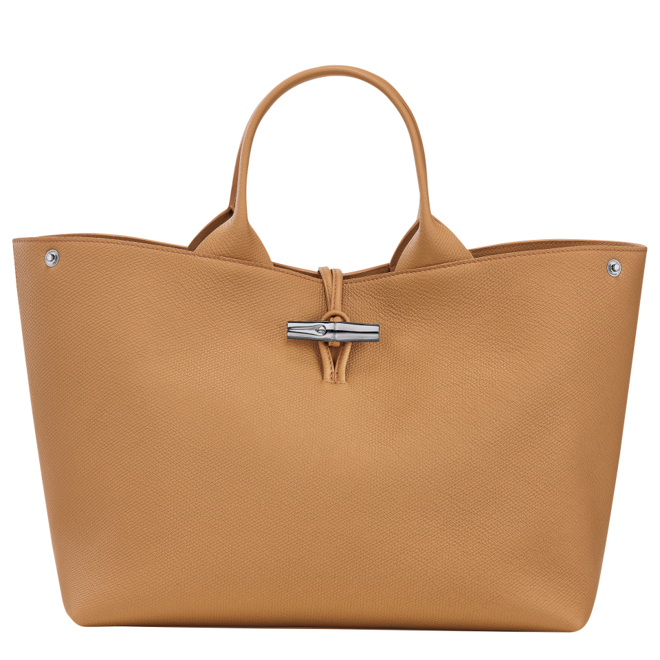 Le Roseau L Handbag Walnut - Leather