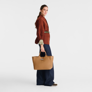 Le Roseau L Handbag Walnut – Leather