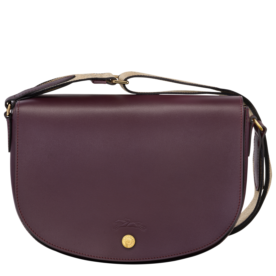Épure M Crossbody bag Eggplant - Leather