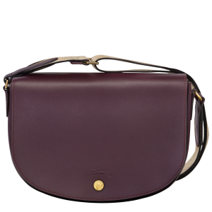 Épure M Crossbody bag Eggplant – Leather