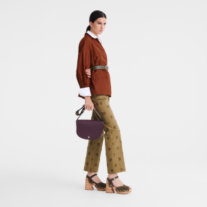 Épure M Crossbody bag Eggplant – Leather
