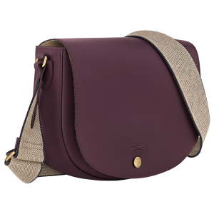 Épure M Crossbody bag Eggplant – Leather