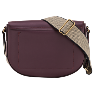 Épure M Crossbody bag Eggplant – Leather