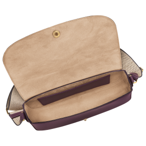 Épure M Crossbody bag Eggplant – Leather
