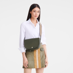 Épure M Crossbody bag Khaki – Leather