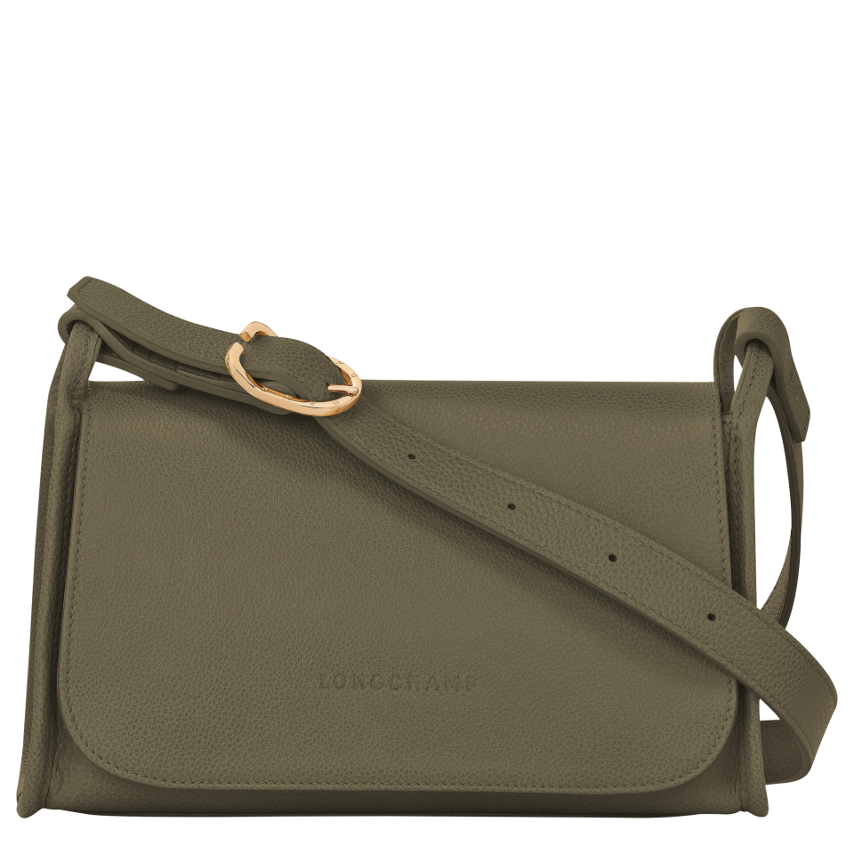 Le Foulonné M Crossbody bag Khaki - Leather