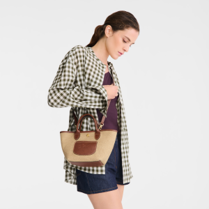 Le Pliage Collection XS Basket bag Brown – Canvas