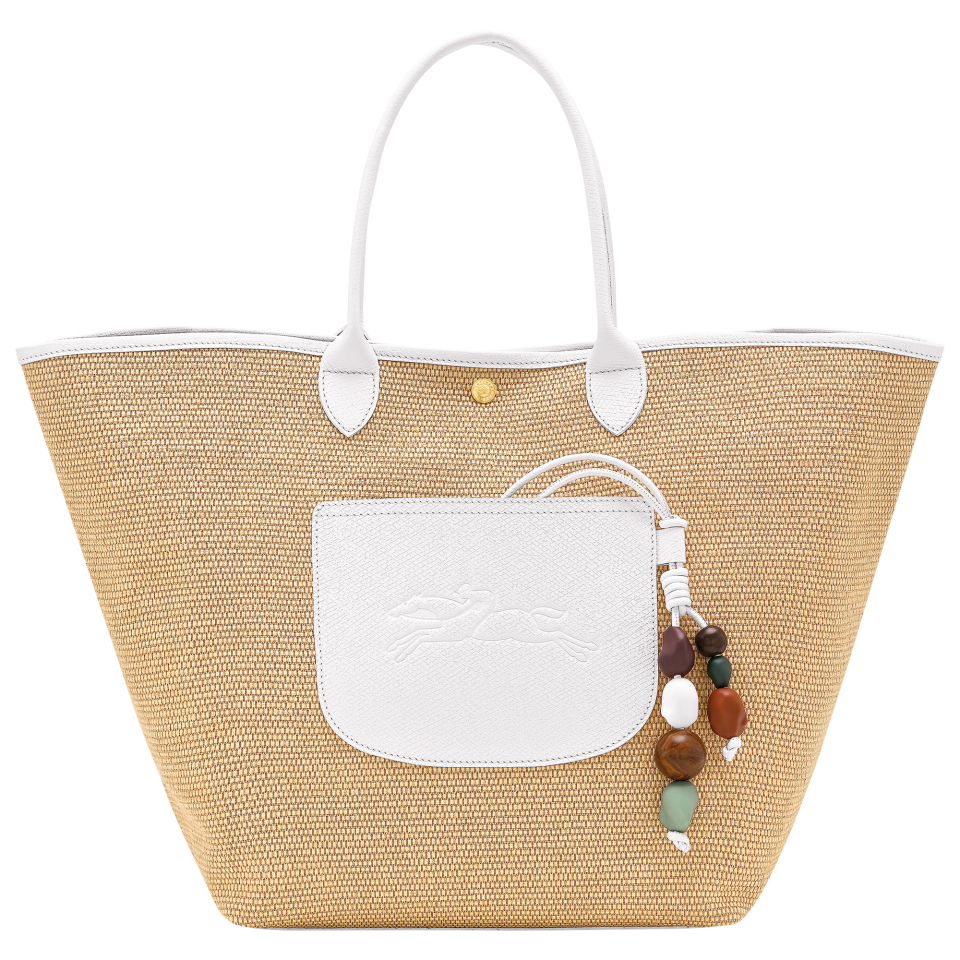 Le Pliage Collection M Basket bag White - Canvas