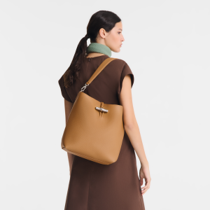 Le Roseau M Hobo bag Walnut – Leather