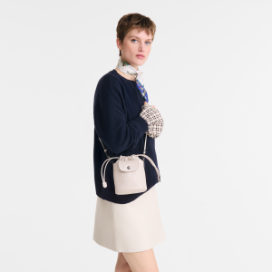 Le Pliage Xtra XS Bucket bag Paper – Leather