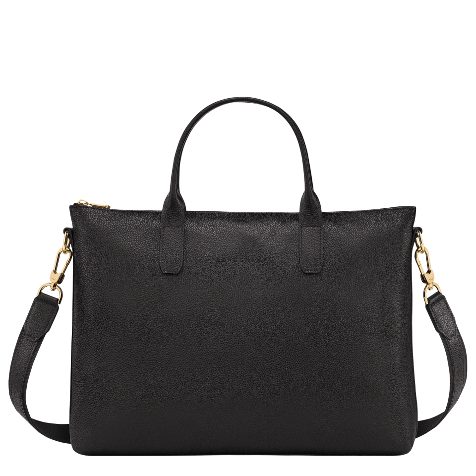 Le Foulonné S Briefcase Black - Leather