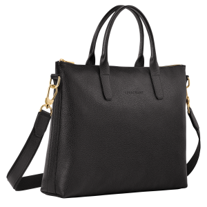 Le Foulonné S Briefcase Black – Leather